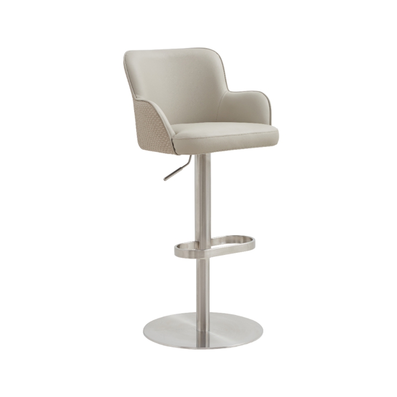 Taburete de barra de altura ajustable giratorio con reposapiés
