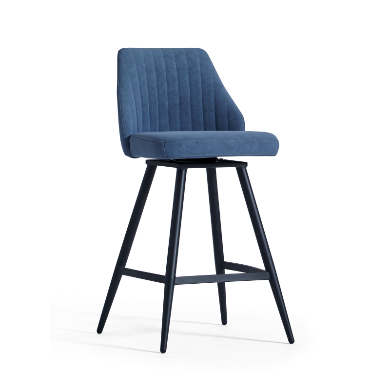 Taburete giratorio de la isla del mostrador de la cocina con la espalda