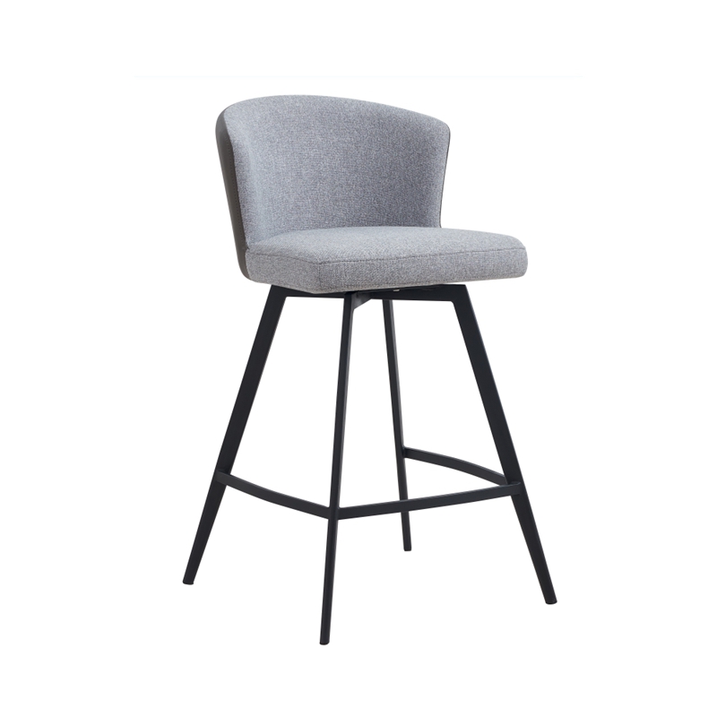 Taburetes giratorios de marco de acero con espaldas