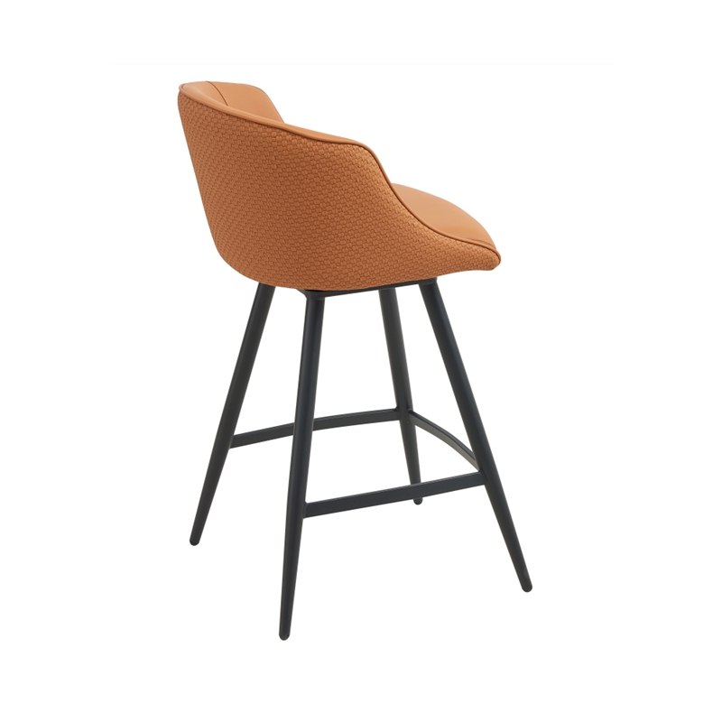 Taburetes giratorios tapizados naranja