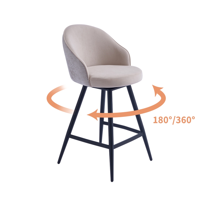 Steel Base Counter Height Swivel Chairs