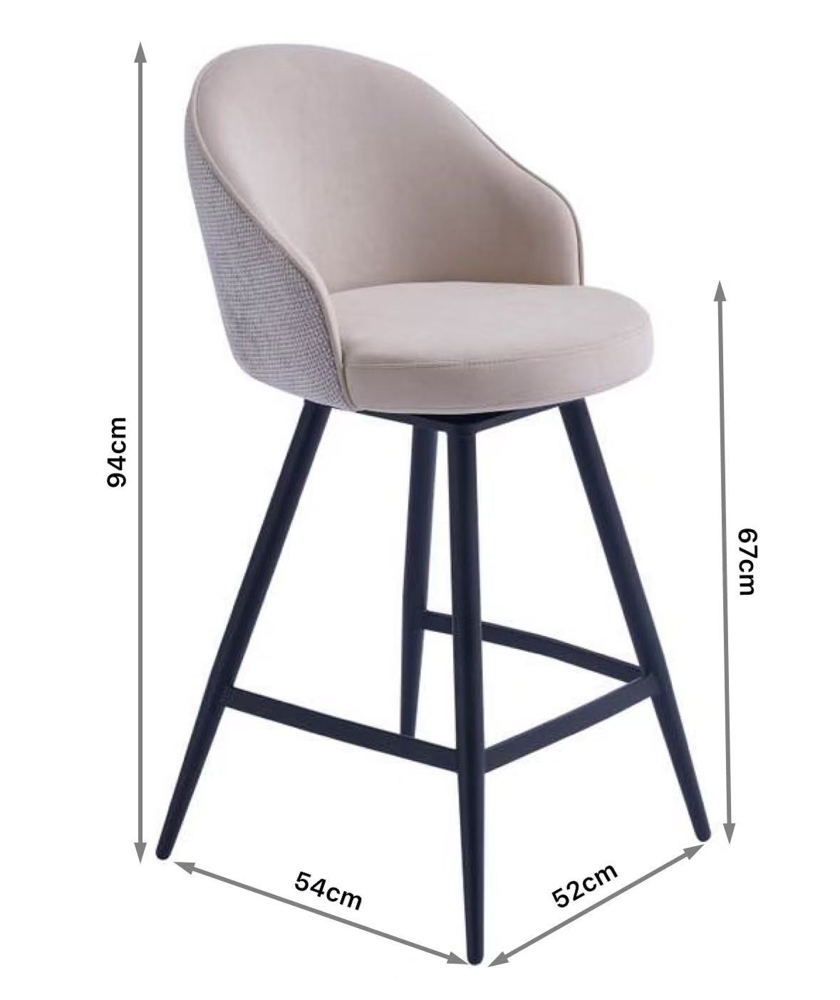 Steel Base Counter Height Swivel Chairs