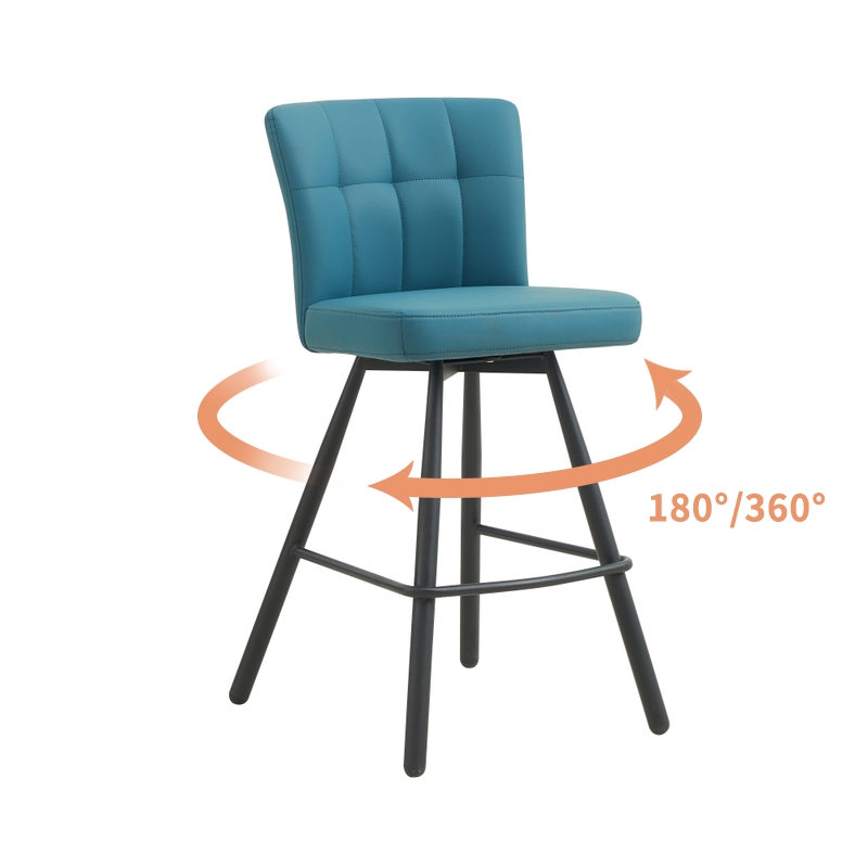 Colorful Swivel Island Stools with Backs