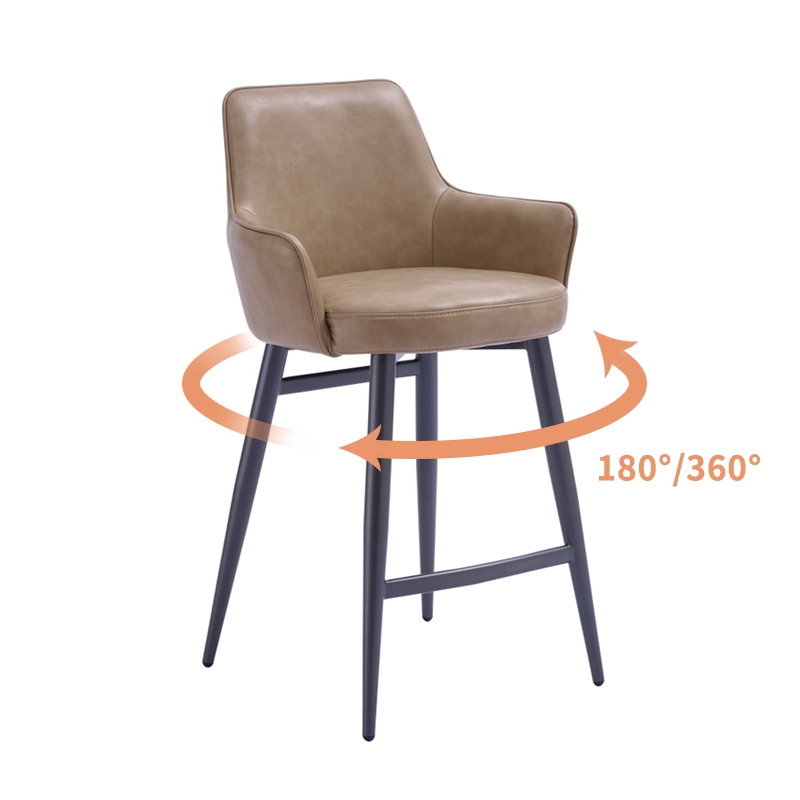 Taburetes de altura de barra giratoria de cubierta de PVC suave