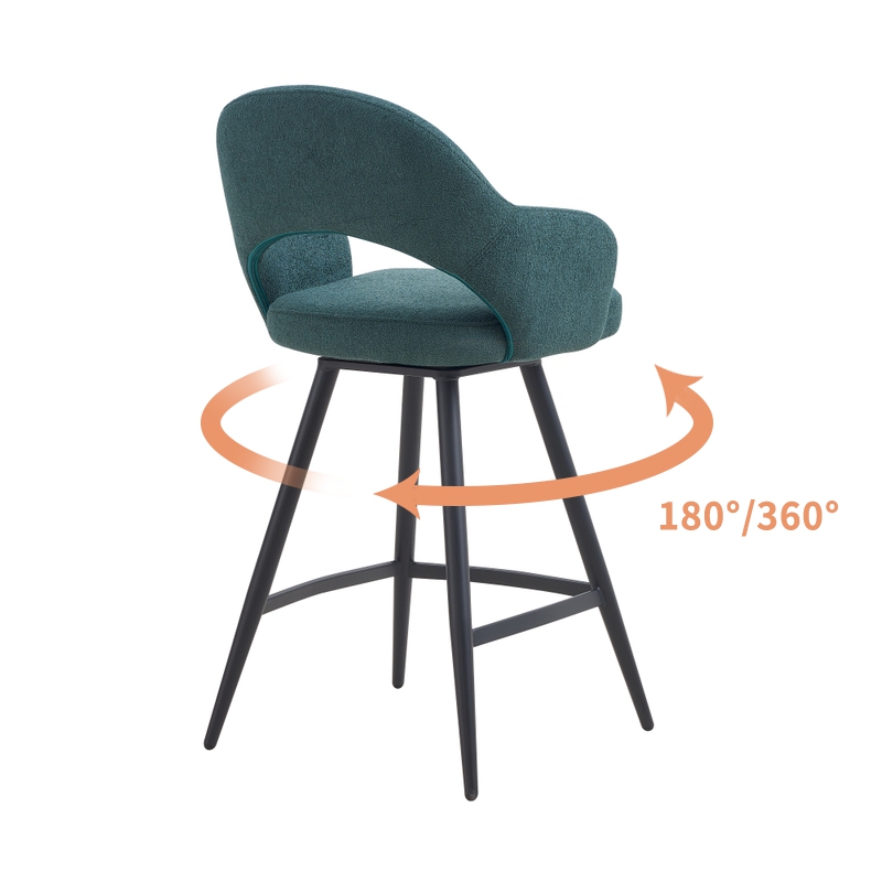 Sillas de bar comerciales con espaldas giratorias