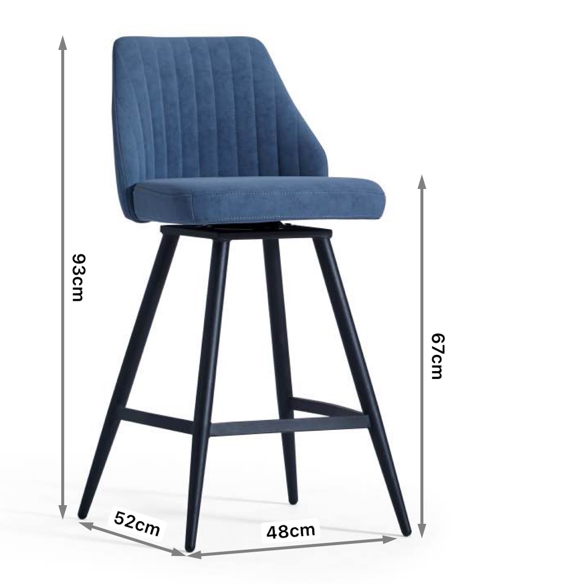 Taburete giratorio de la isla del mostrador de la cocina con la espalda