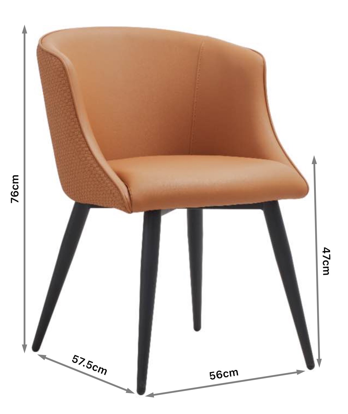 Sillas de comedor tapizado naranja