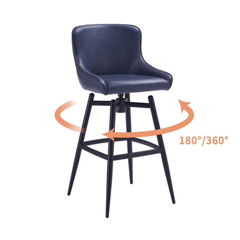 Swivel Adjustable Low Back Bar Stools