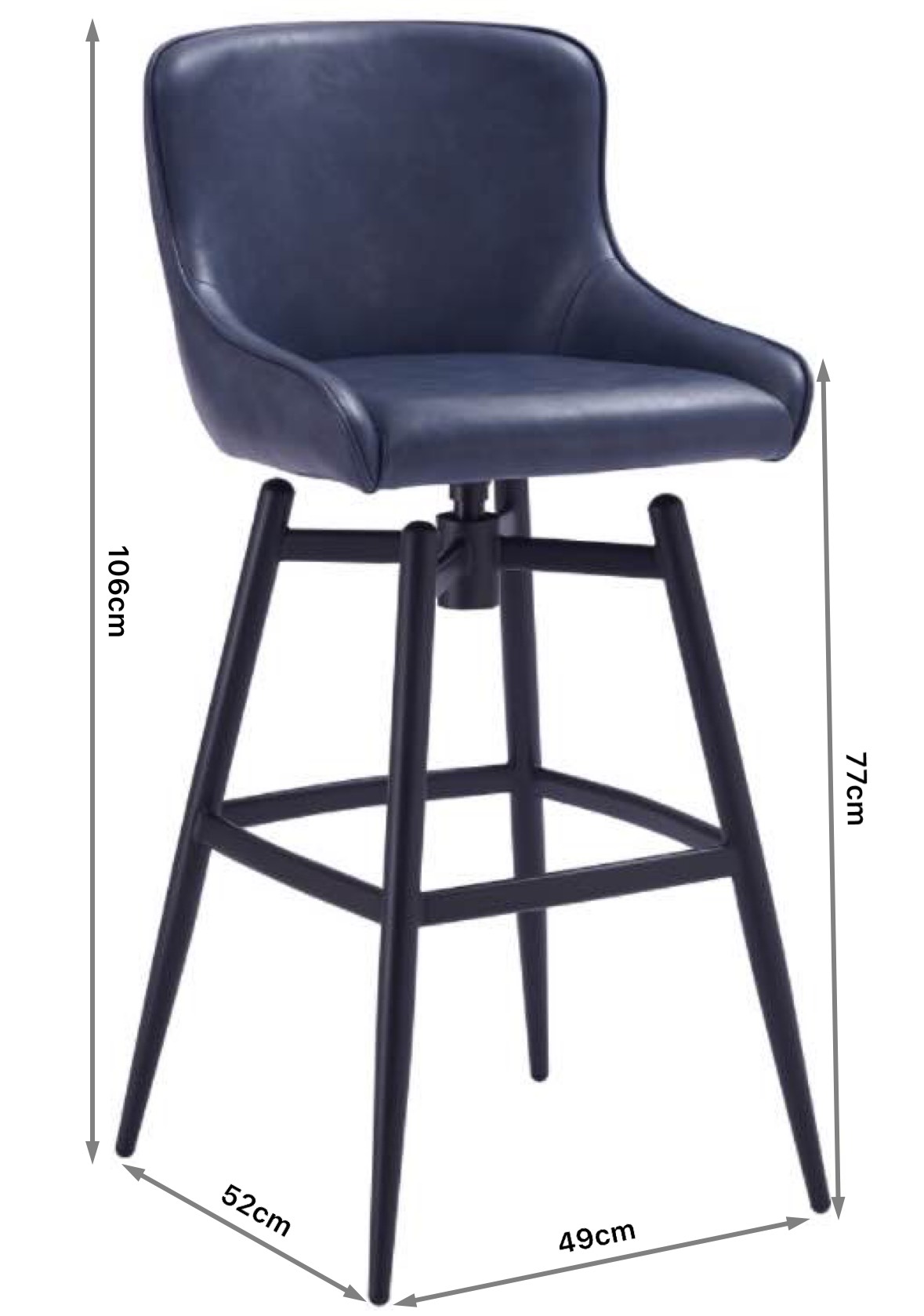 Swivel Adjustable Low Back Bar Stools