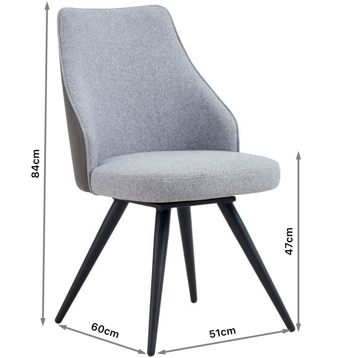 Sillas giratorias tapizadas grises