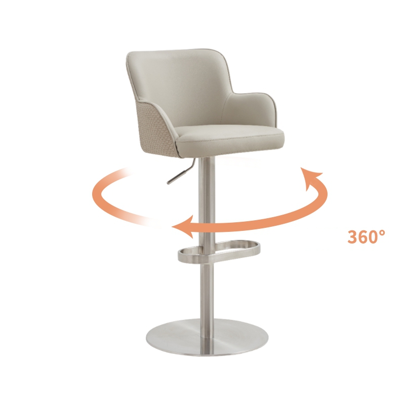 Поворотный регулируемый высотой бар стул с подножкой