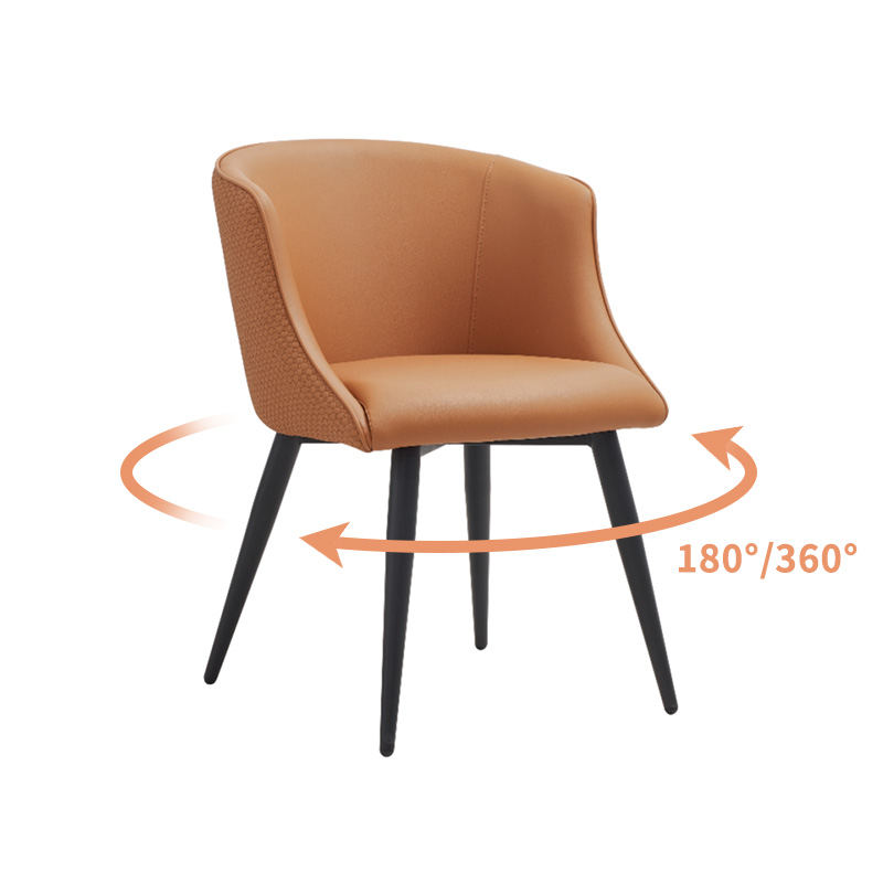 Sillas de comedor tapizado naranja