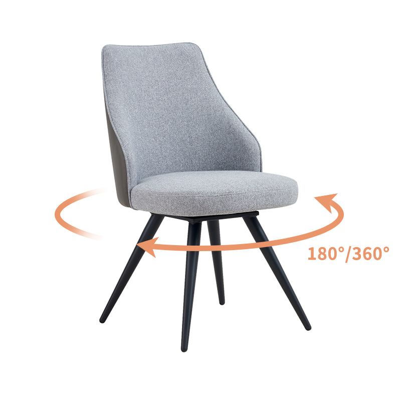 Sillas giratorias tapizadas grises
