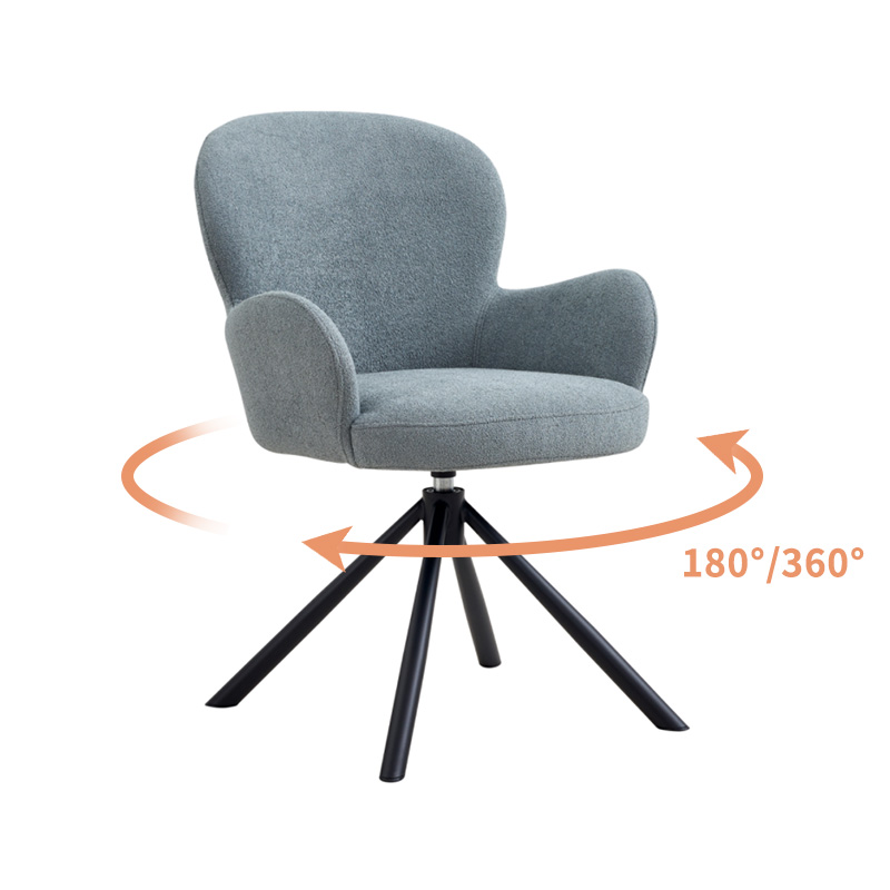 Sillas de comedor giratorias modernas cubierta de tela