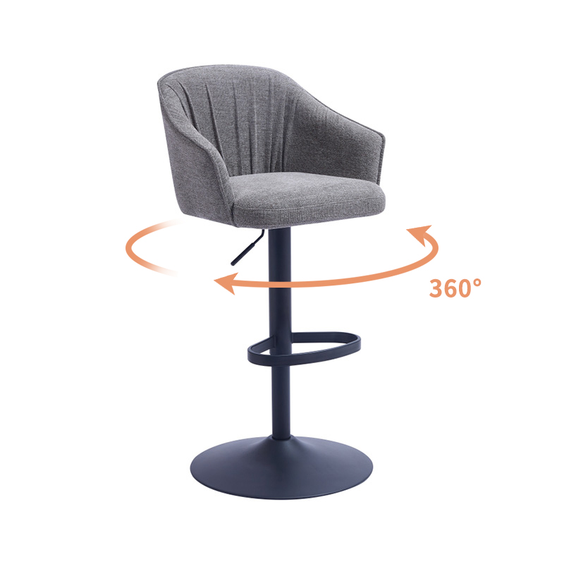 Fabric Counter Stools with Metal Base