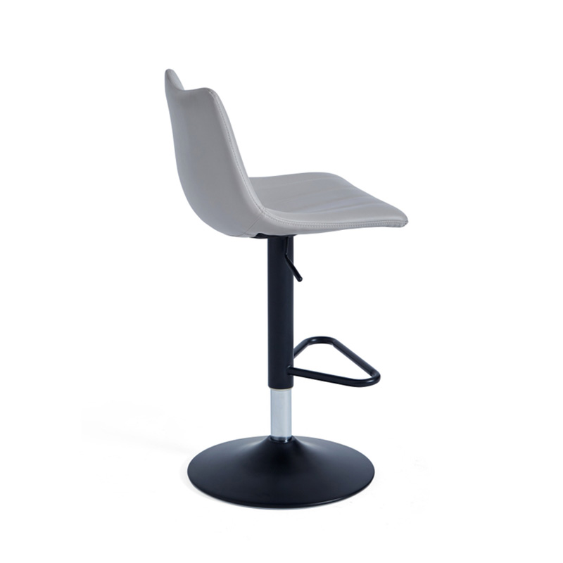Grey Bar Chairs with Back and Footrest