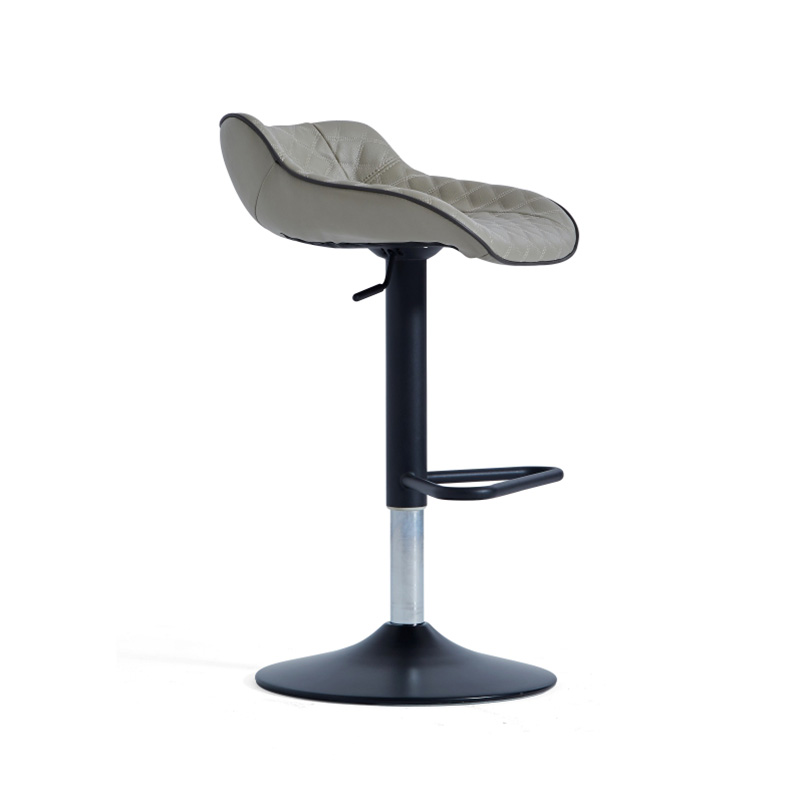 Grey Counter Stools with Black Footrest