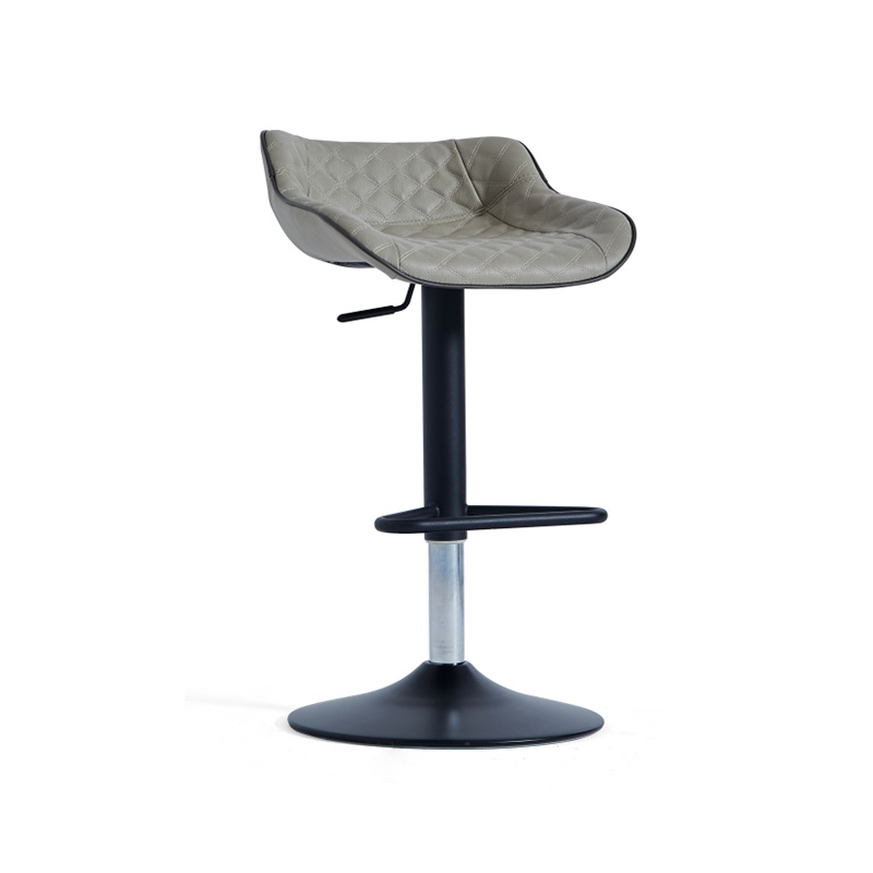 Grey Counter Stools with Black Footrest