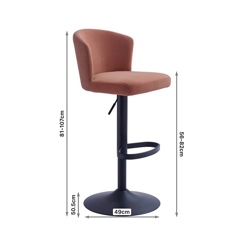 Solid Base Bar Height Swivel Chairs